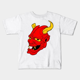 red oni mask Kids T-Shirt